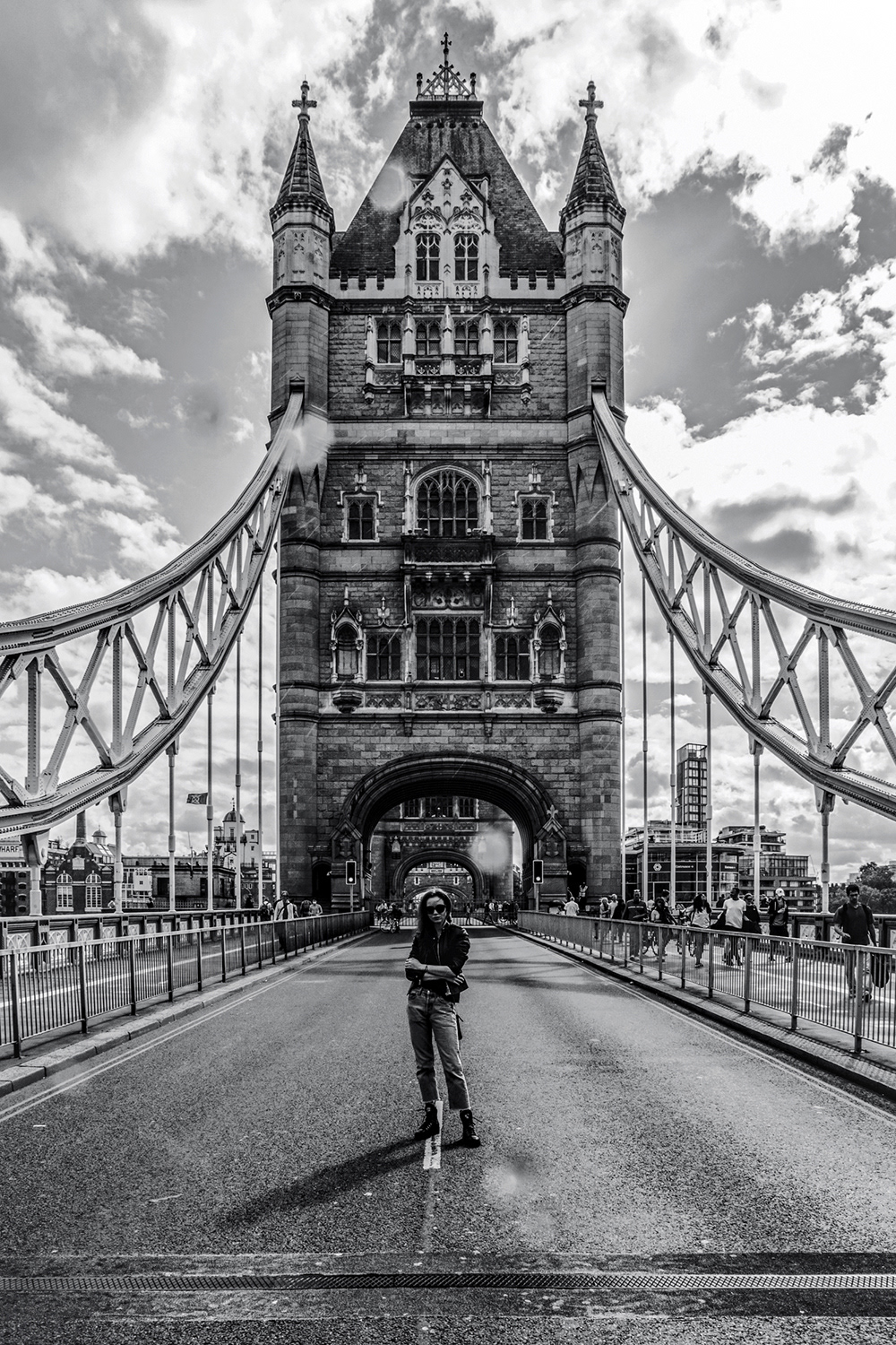 Tower Bridge, London, 2020 (a first-hand exploration of pandemic restrictions as, for a while, there was no car traffic on the bridge).