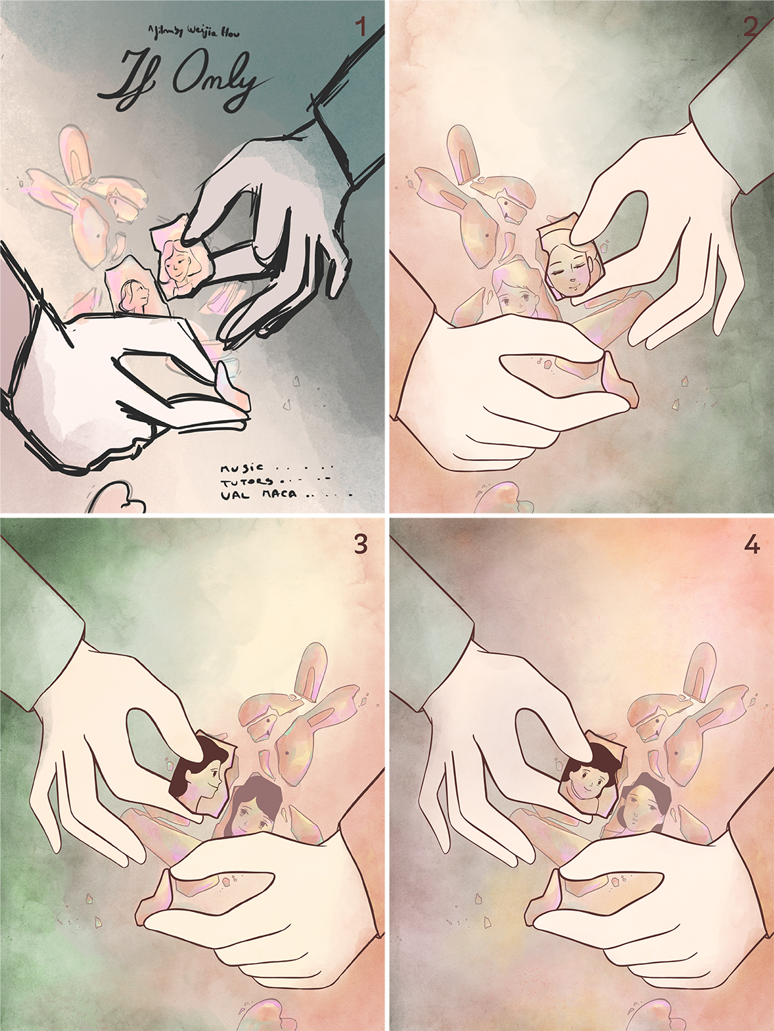 Glimpse into my work process for this poster design