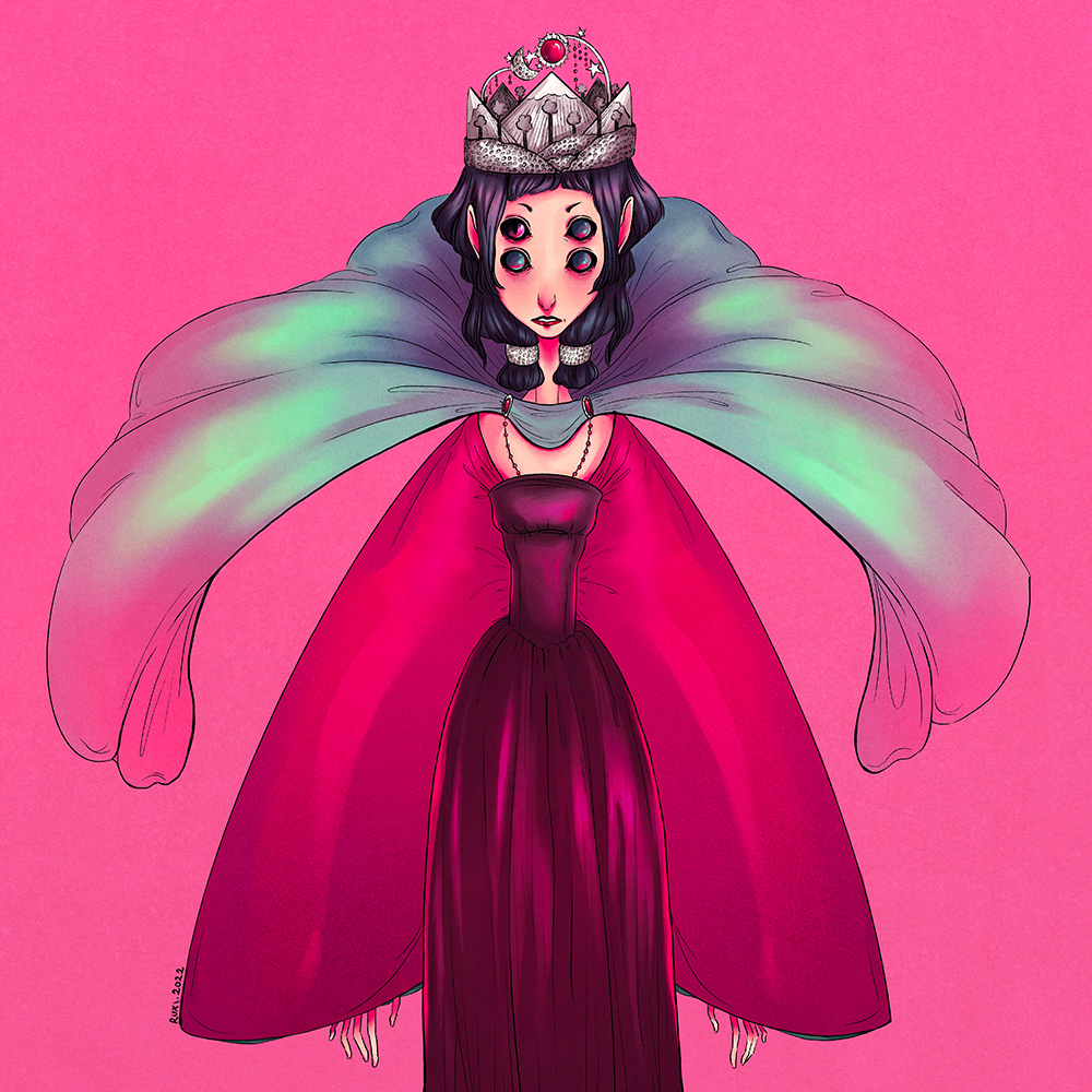 Simple character art to better explore working with a bold color palette