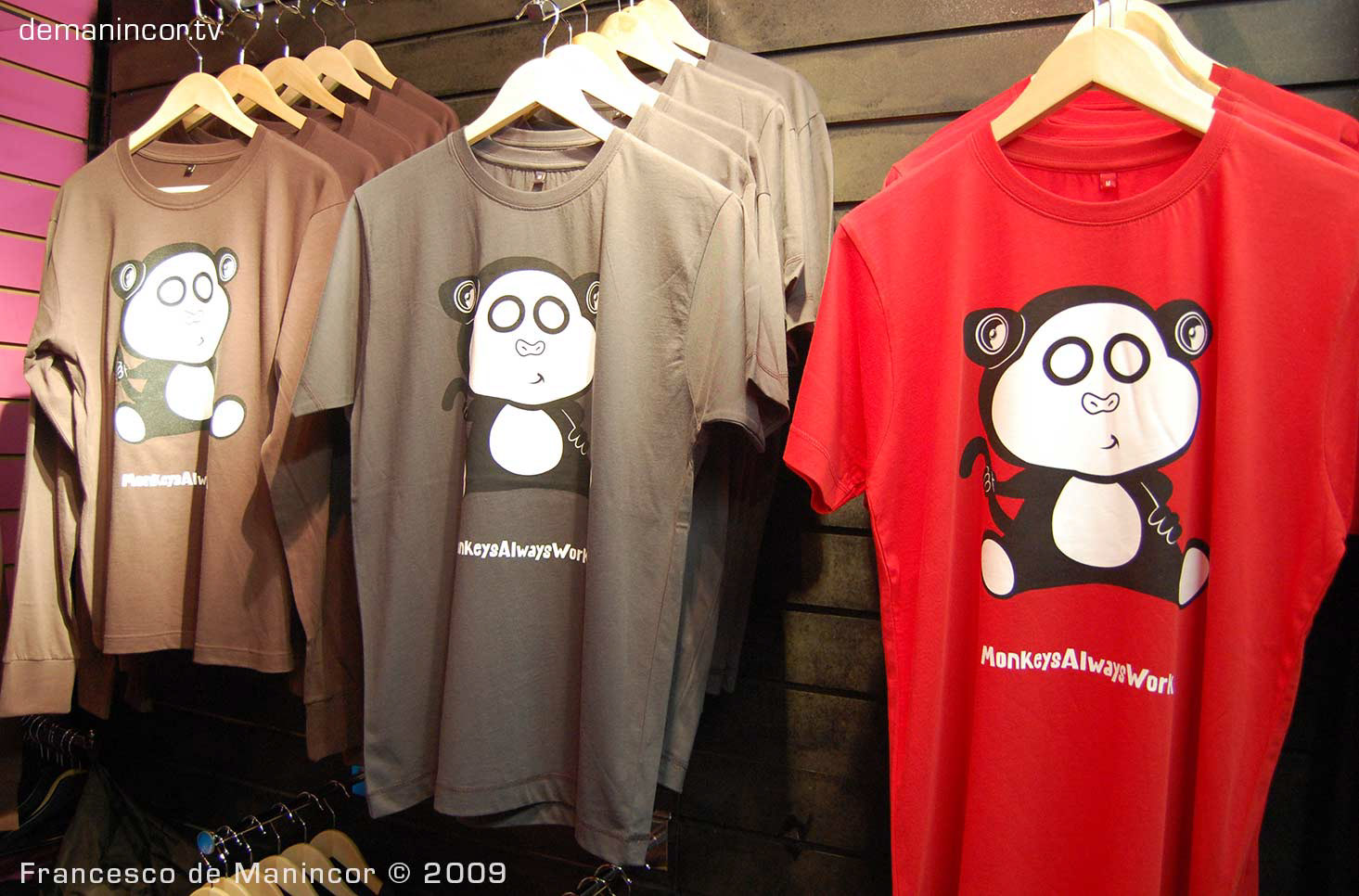 MonkeysAlwaysWork T-shirts design by Francesco de Manincor
