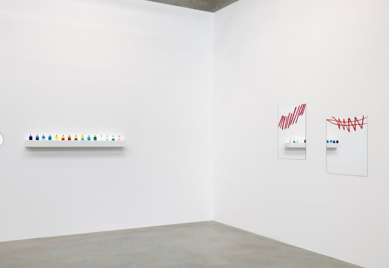 Screen-Print on mirror. Wilhelm Halle ©Sylvie Fleury & Mehdi Chouakri