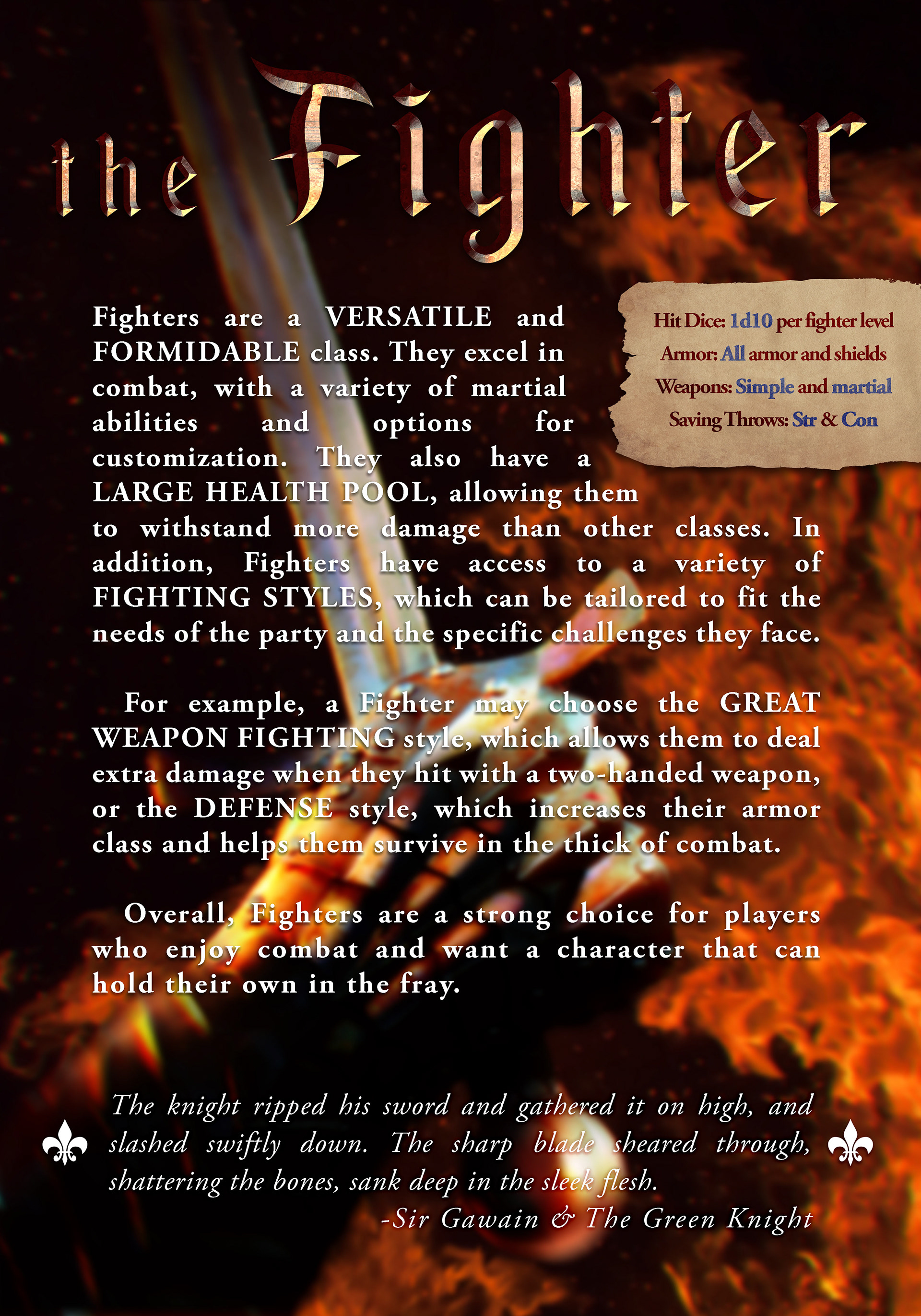 D&D Fighter poster