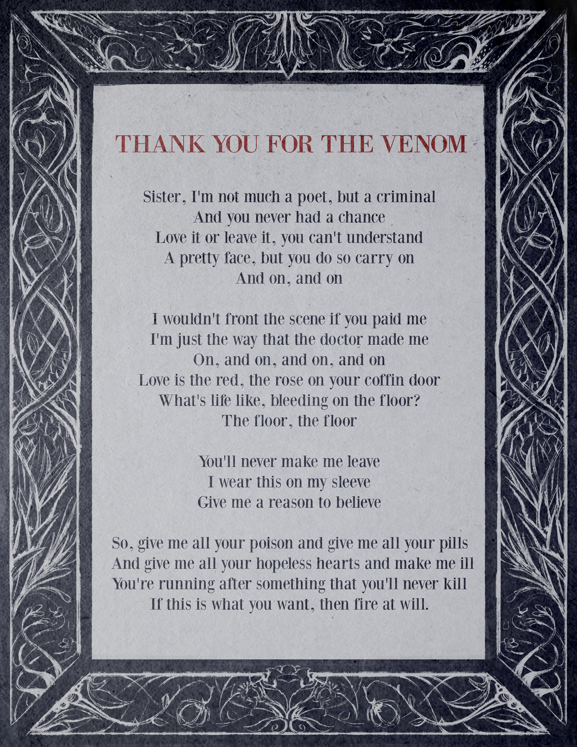 MCR song poster