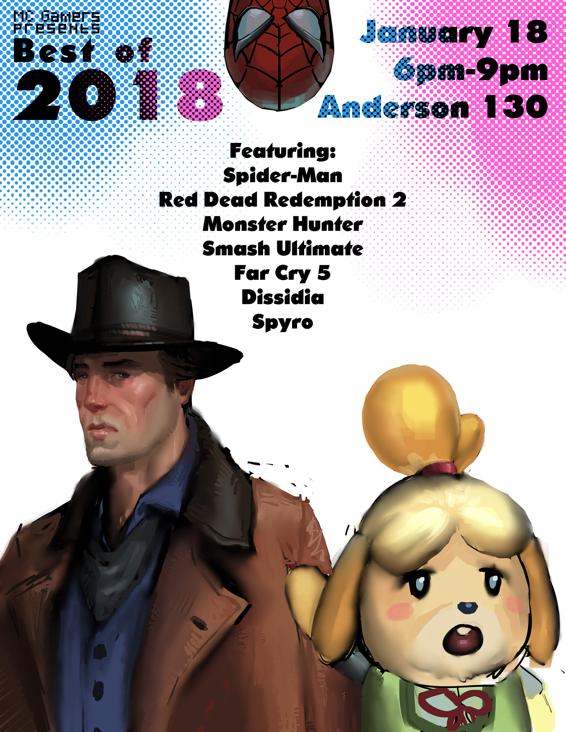 Poster for a 'Best Games of 2018' event