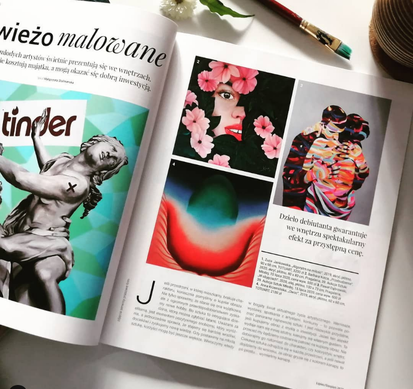 Artykuł o młodej sztuce w magazynie Czas na wnerze 🤍🤍🤍