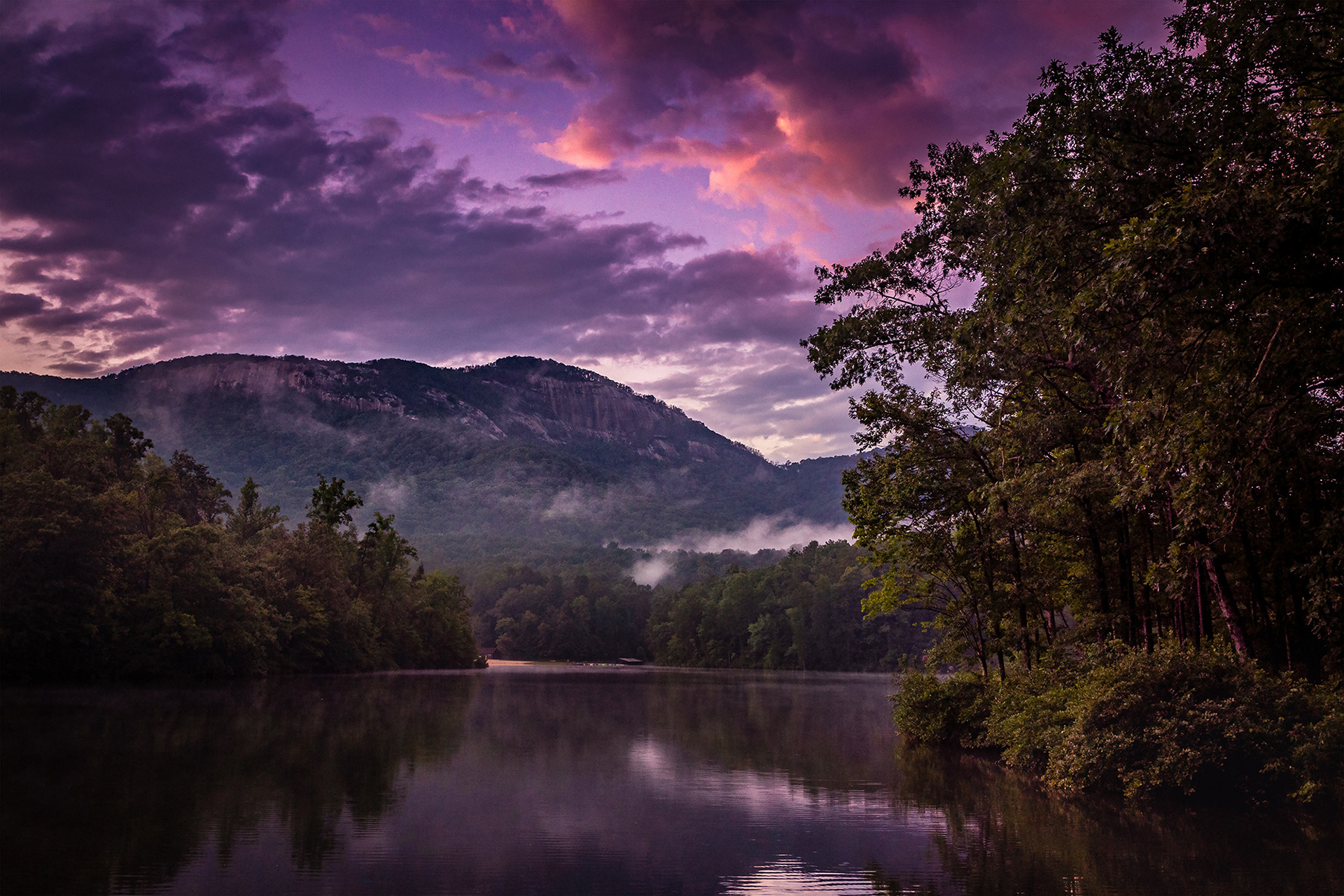Table Rock Over Pinnacle Lake