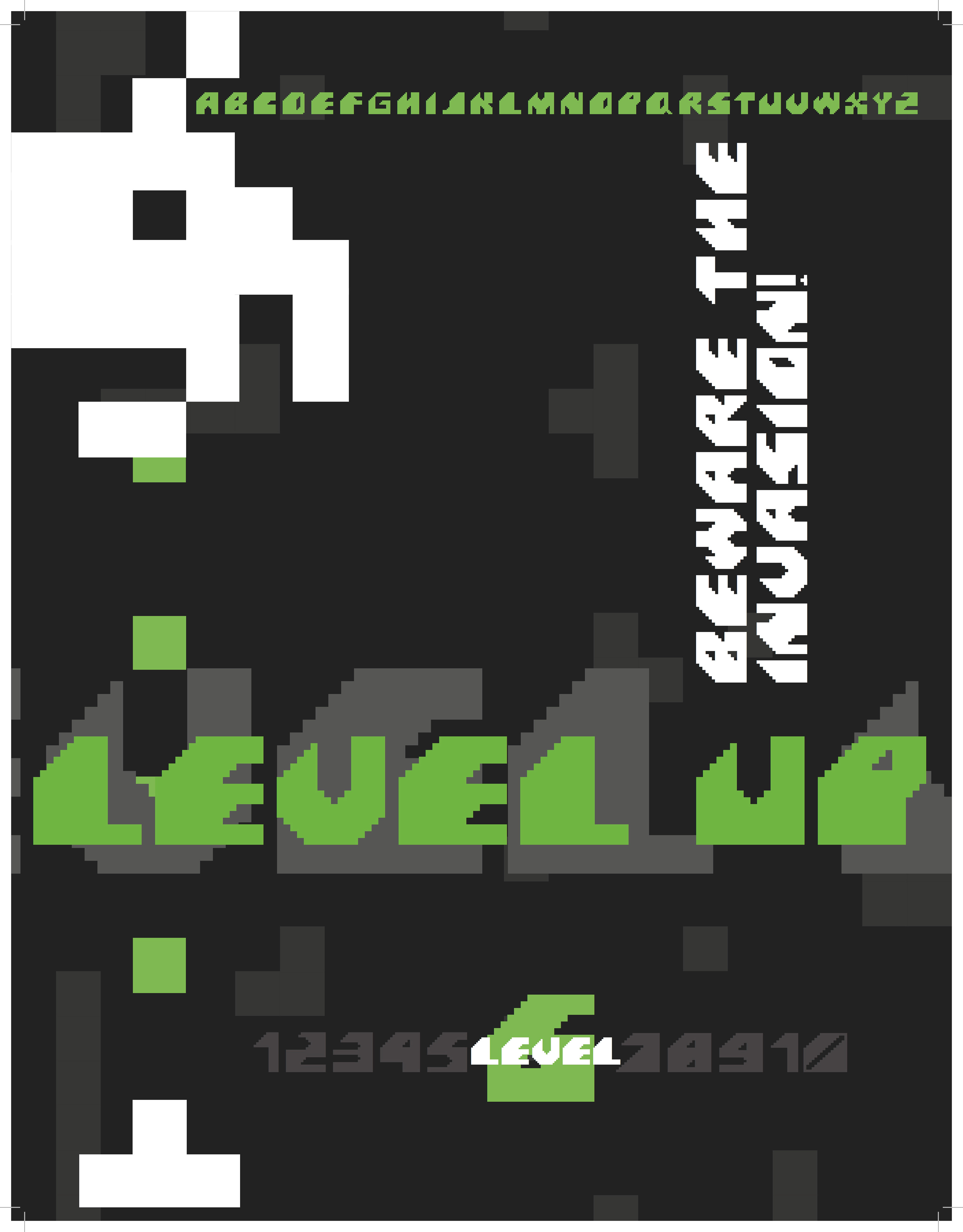 New Pixel font with poster