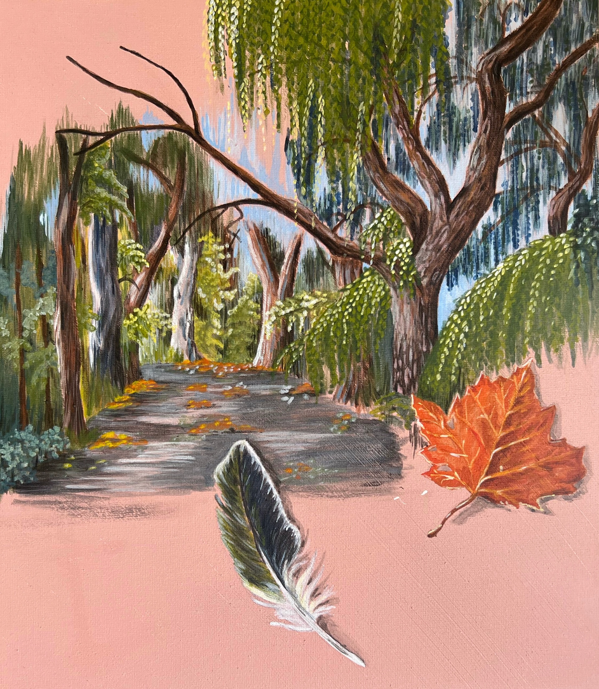 Dina Brodsky Landscape Study (acrylic)