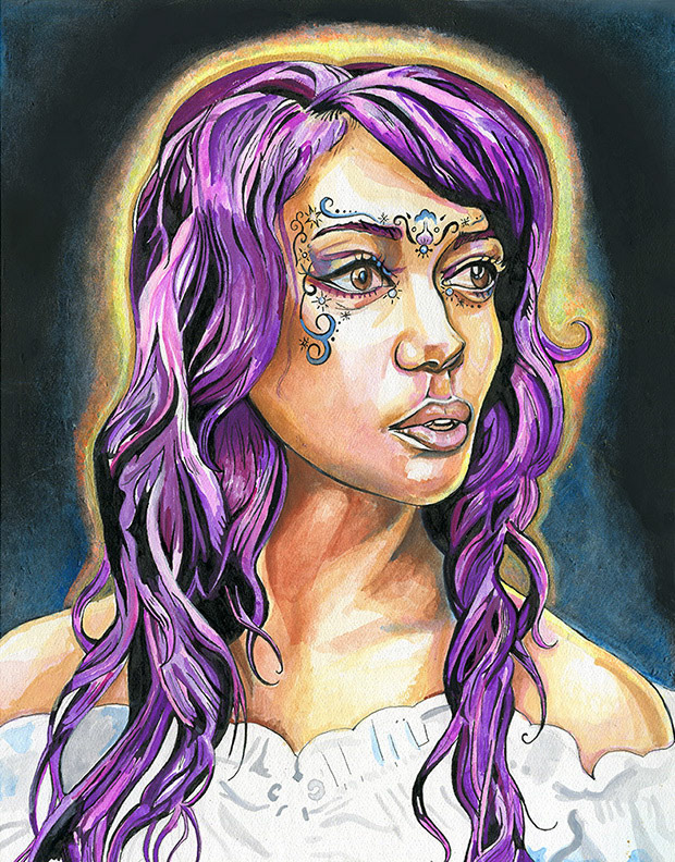 "Let It Shine" 11"x14" Gouache, Pen and Inks, and Acrylics