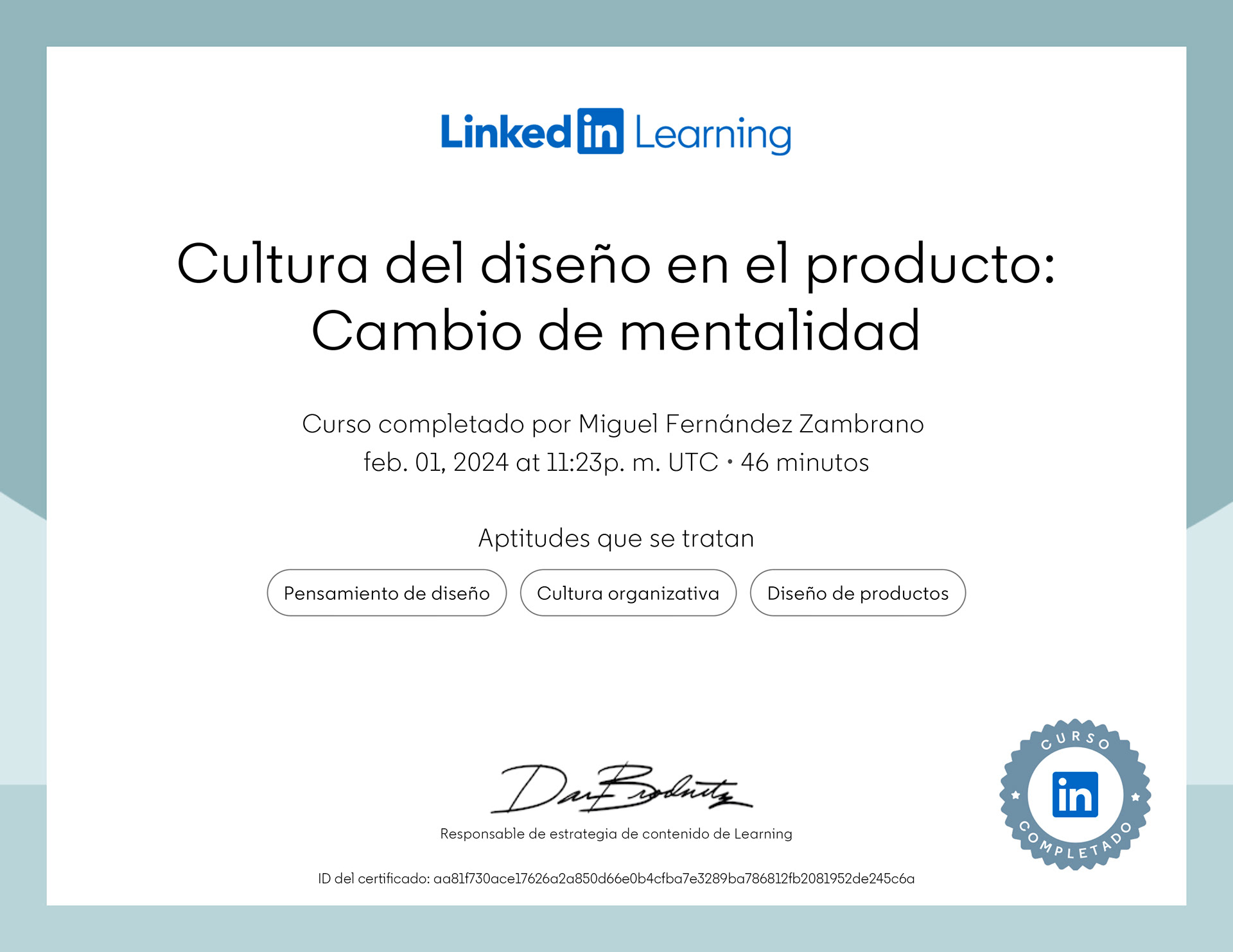 Cultura del diseño en el producto : Cambio de mentalidad