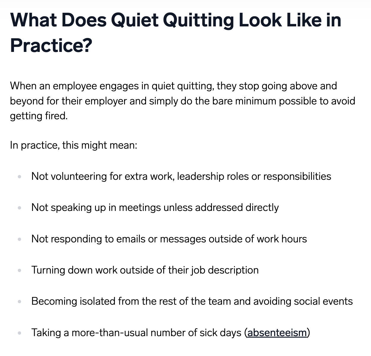 https://www.personio.com/hr-lexicon/quiet-quitting/#what-does-quiet-quitting-look-like-in-practice