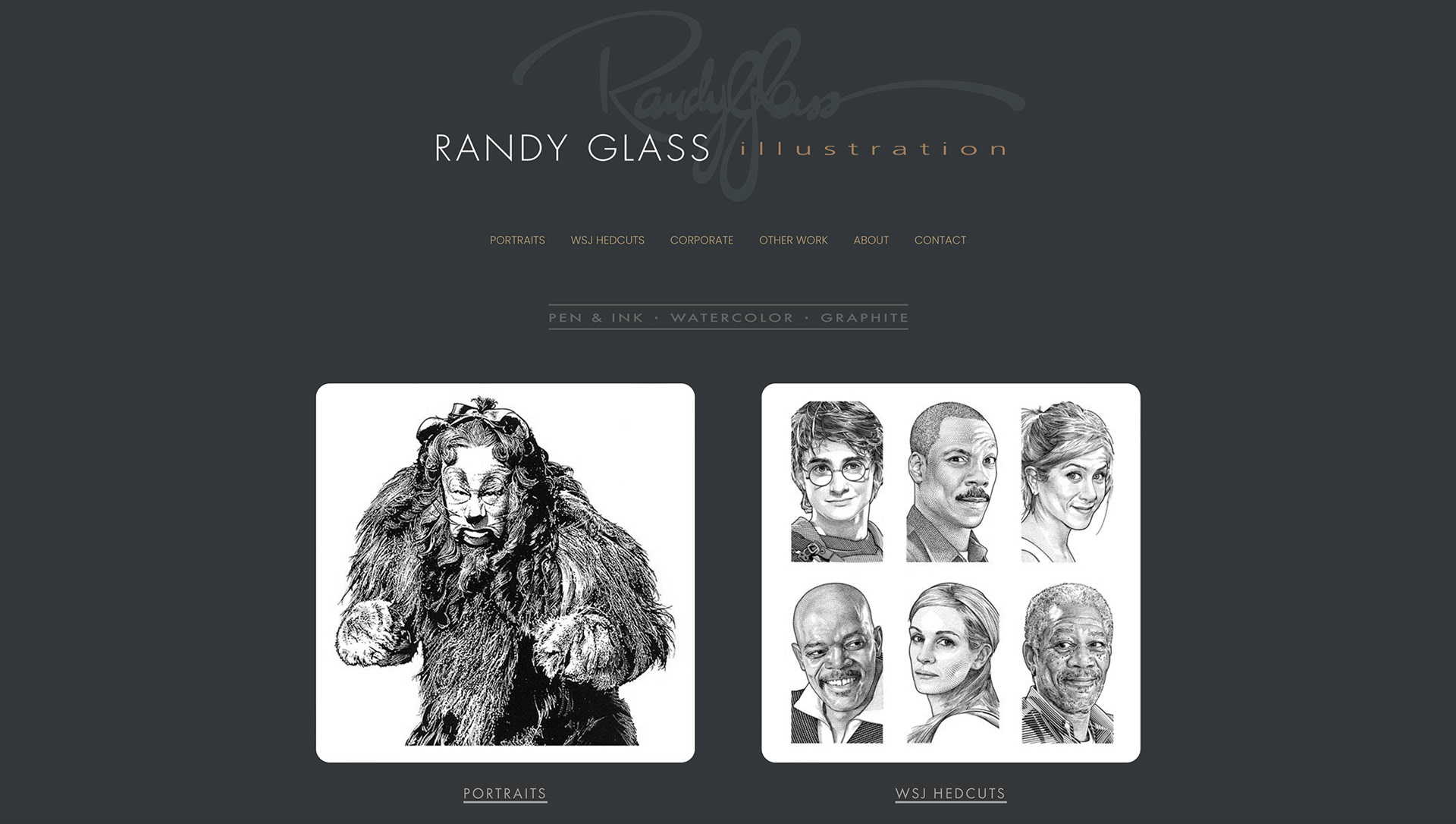 Randy Glass Studio site design by Zoe Matthiessen