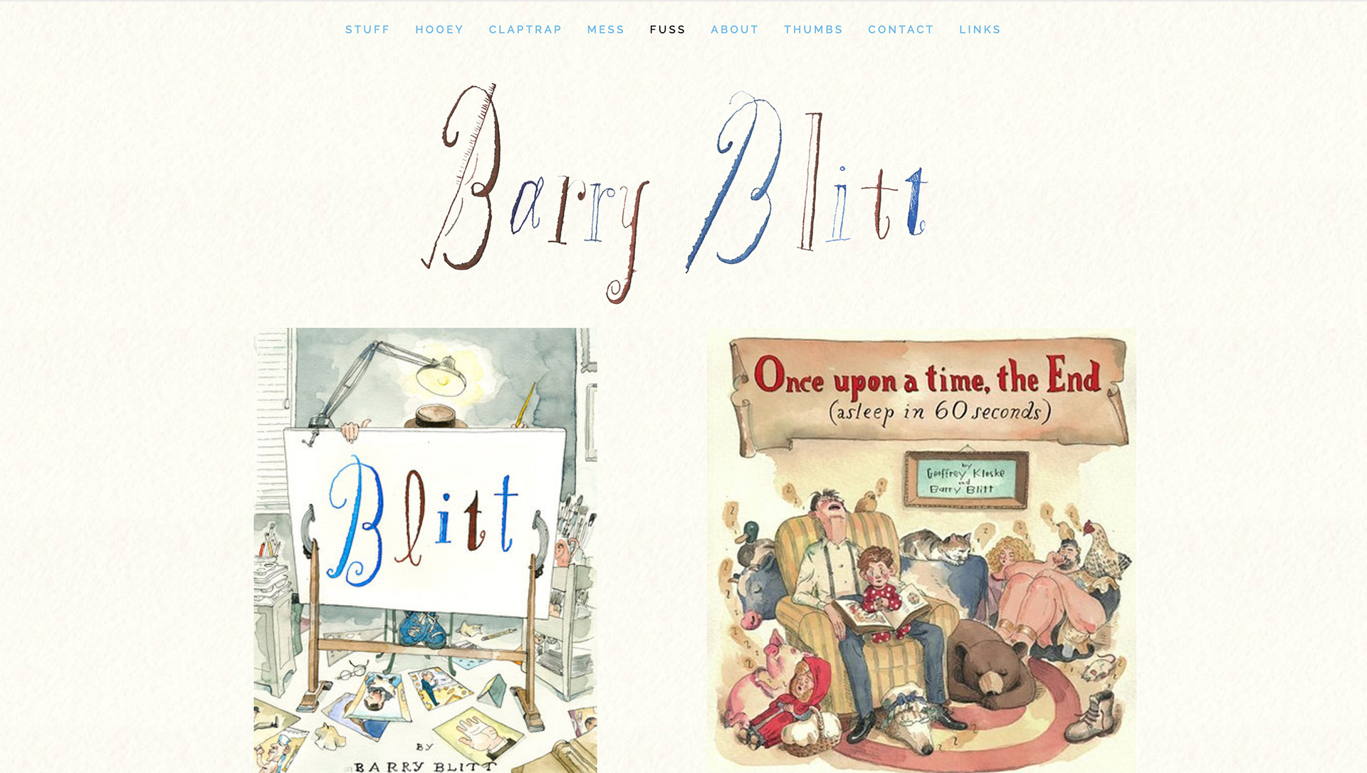 Barry Blitt site design by Zoe Matthiessen