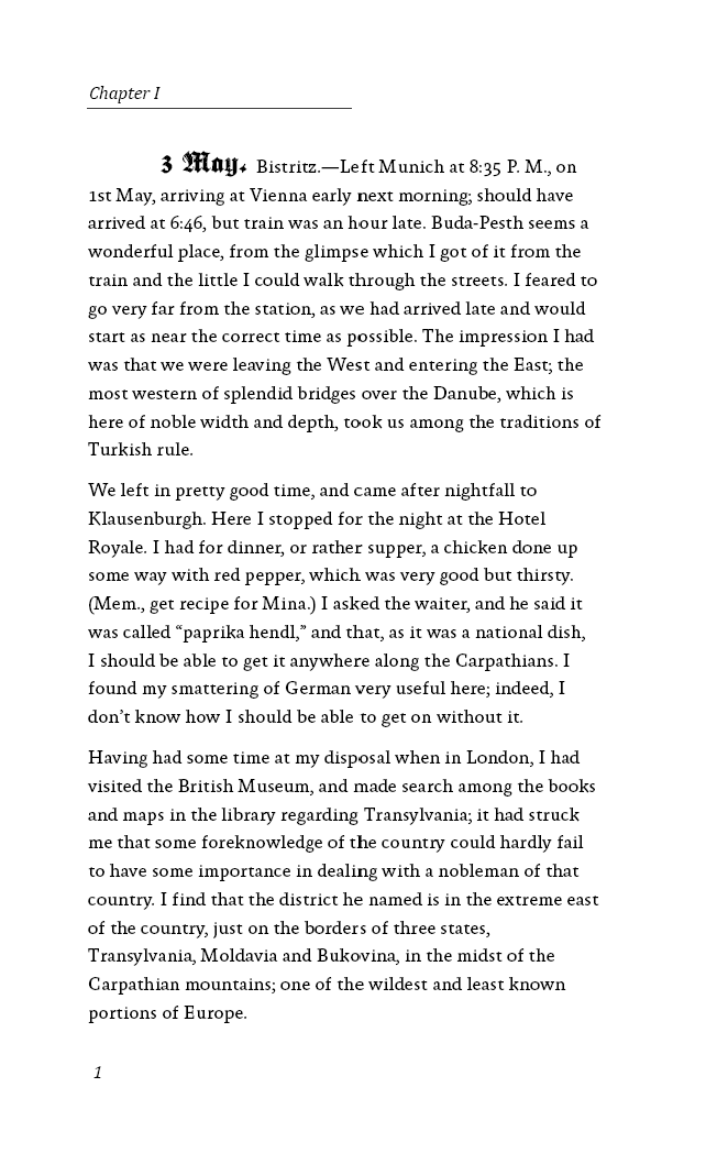 Dracula Body Text Page