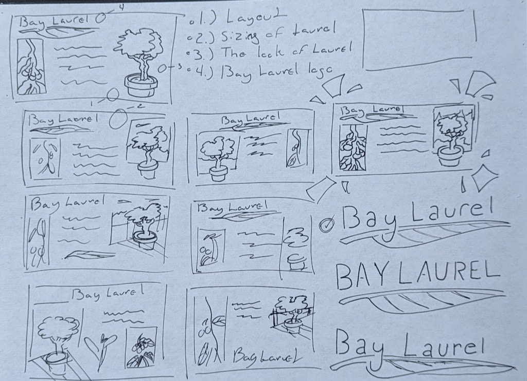 Bay Laurel page thumbnails