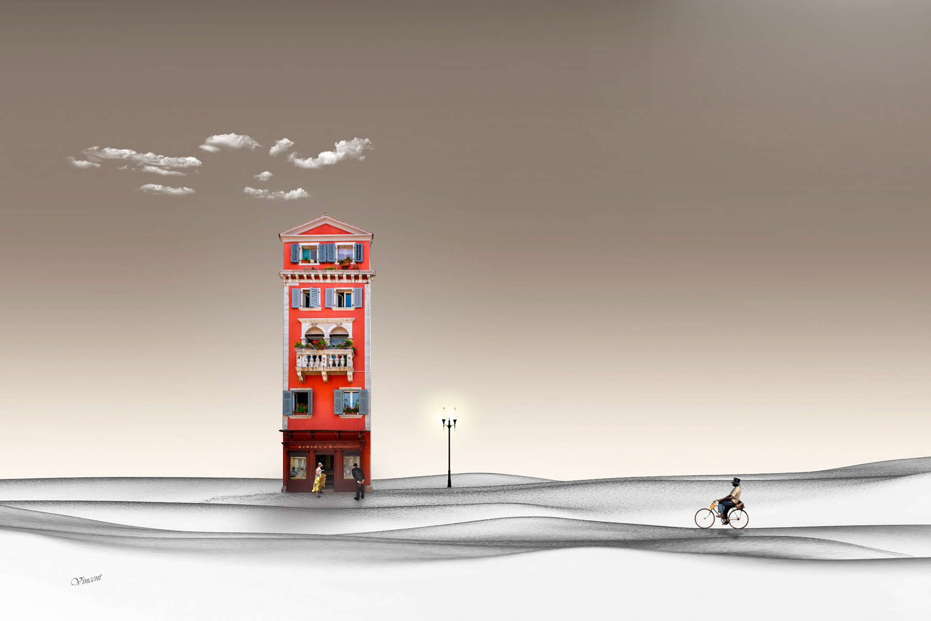 353 L'isolée ---> Une bijouterie au milieu de nulle part. Une maison échappée de la ville.