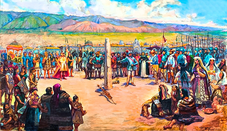 Ilustración de la fundación de Jauja