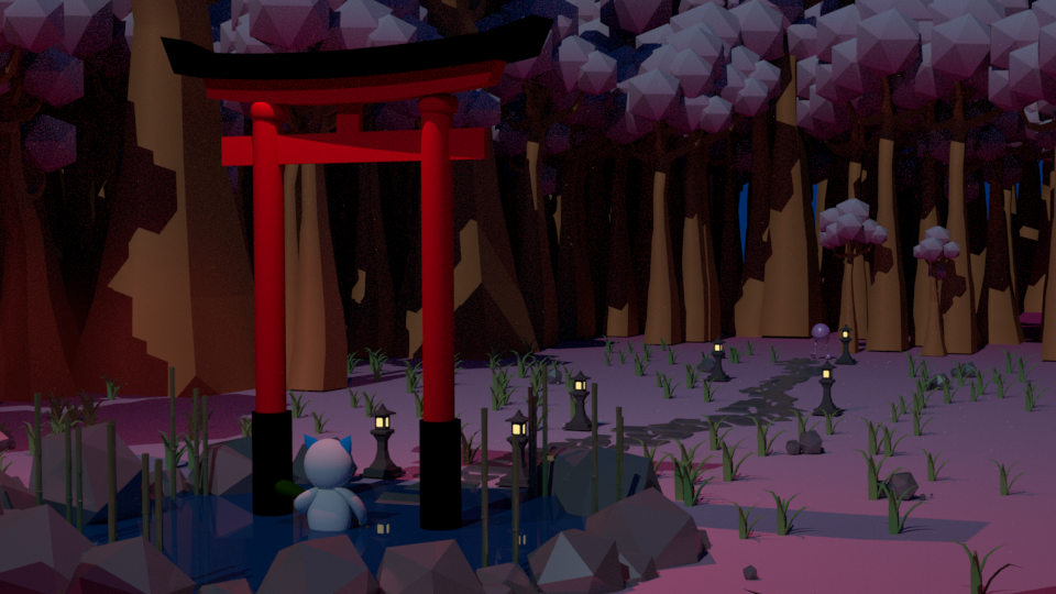 Japanese Forest, February 2020. Autodesk Maya.