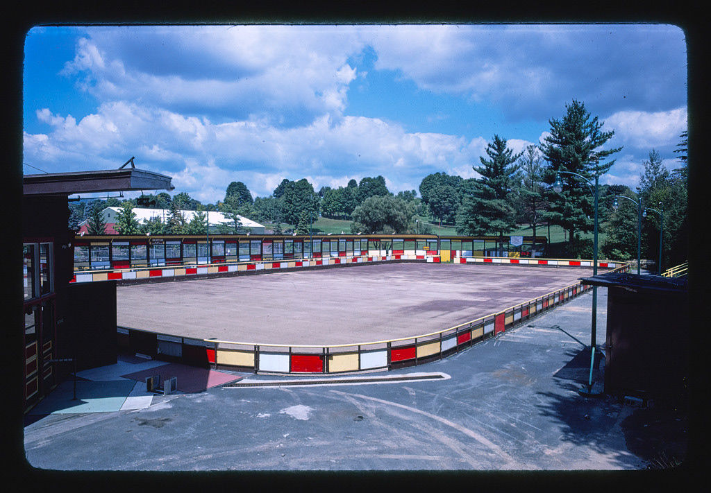 Ice Rink & Indoor Tennis Courts in Back, 1977