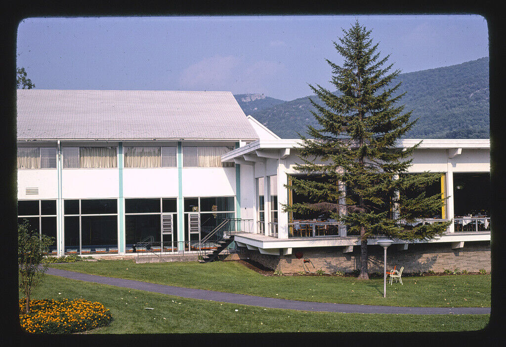 Outside of Indoor Pool (left) and dining room (right) 1977