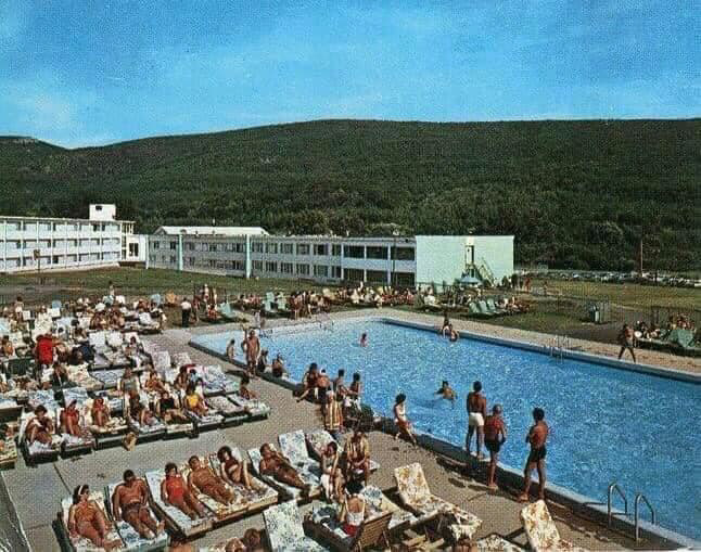 Corner of Hotel with other pool to right