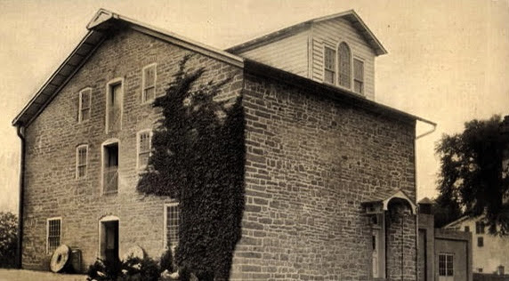The Original Stone Grist Mill dating back to 1808, before construction 