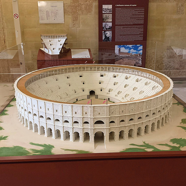 Anfiteatro romano di Lupiae (Lecce), scala 1:50 - Museo Castello Carlo V di Lecce