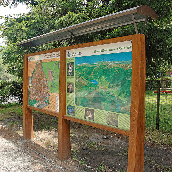 Tabelloni turistici in legno lamellare e rame - Scanno (AQ)