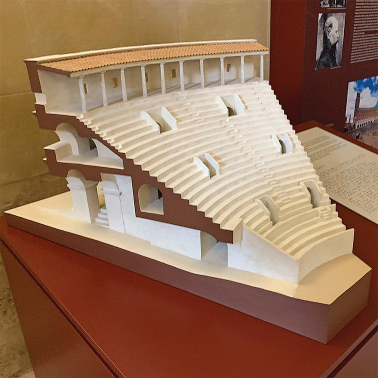 Anfiteatro romano di Lupiae - sezione tattile scala 1:50