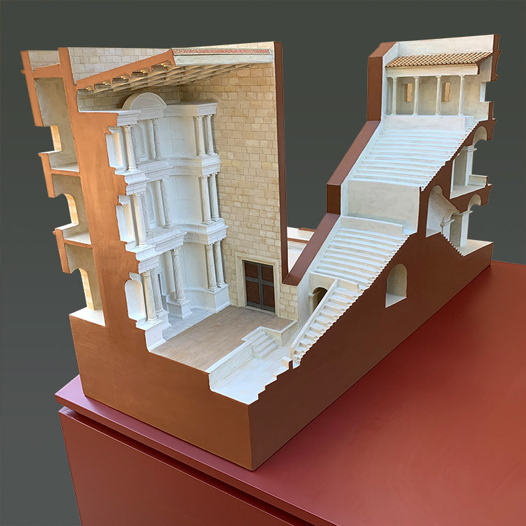 Teatro romano di Lupiae - sezione tattile scala 1:50