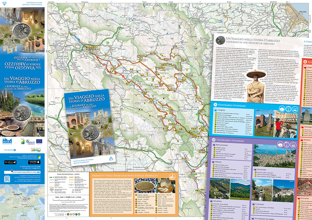 Carta turistica "Un Viaggio nella Storia d'Abruzzo"