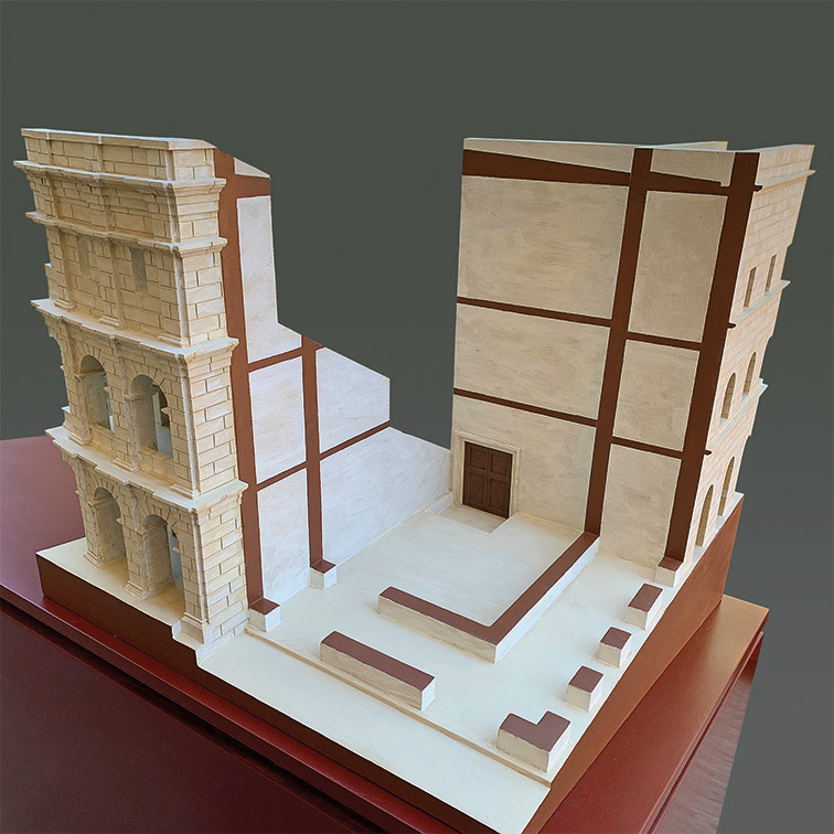 Teatro romano di Lupiae - sezione tattile scala 1:50