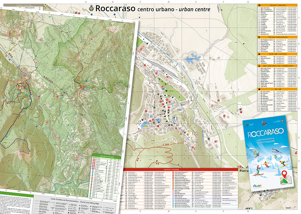 Cartoguida Roccaraso (AQ) - Centro urbano e carta tecnica escursionistica