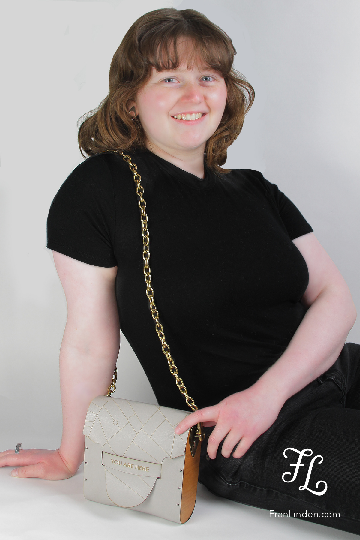 Purse: Brass, Leather, Wood