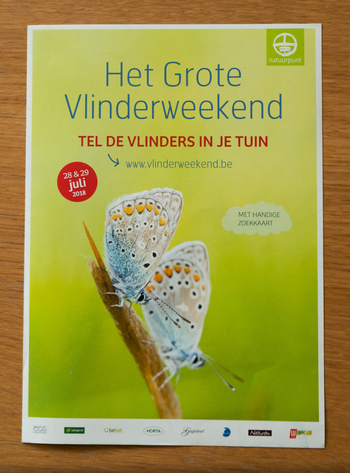 Poster for Natuurpunt Butterfly Count 2018