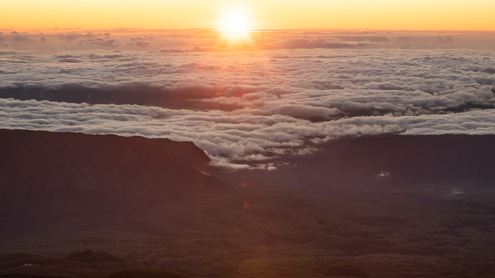 Sunset from Piton Des Neiges