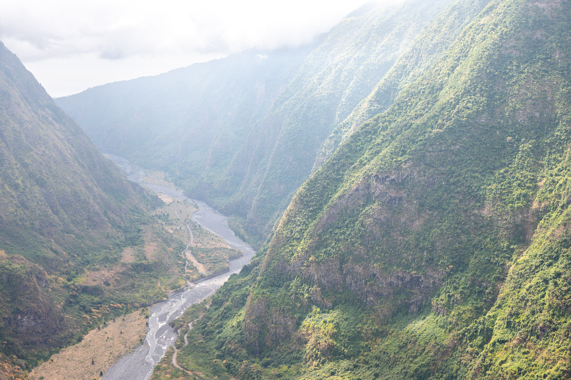 Tropic birds flew through this ravine. They probably nested on the steep cliffs.