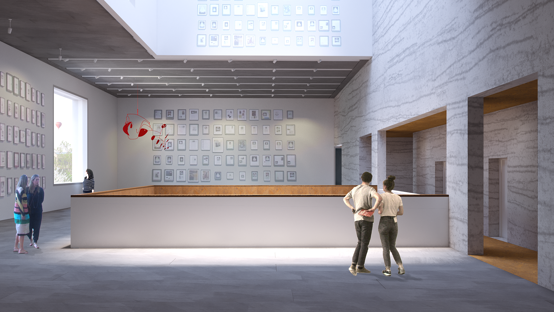 Exhibition on the last bay of the first floor