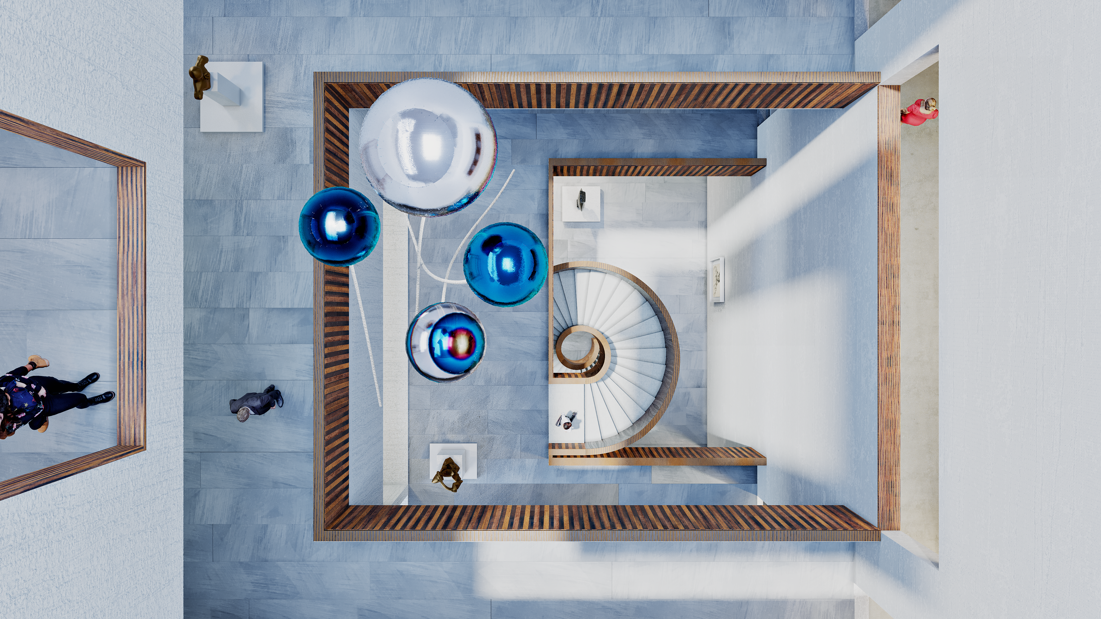 Looking through the void connecting all the levels