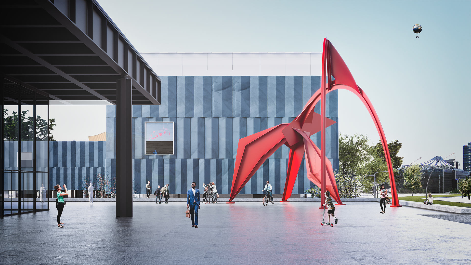 Relationship established between the existing building and the proposed extension