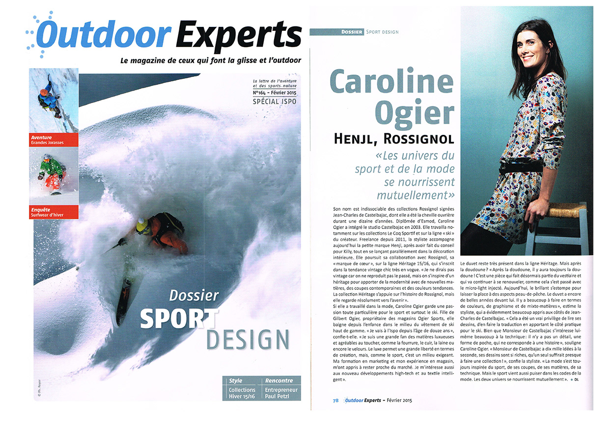 article OUTDOOR EXPERTS hiver 2015