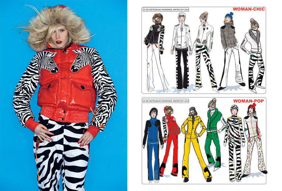 conception produit skiwear JC DE CASTELBAJAC- ROSSIGNOL 2003>2020
