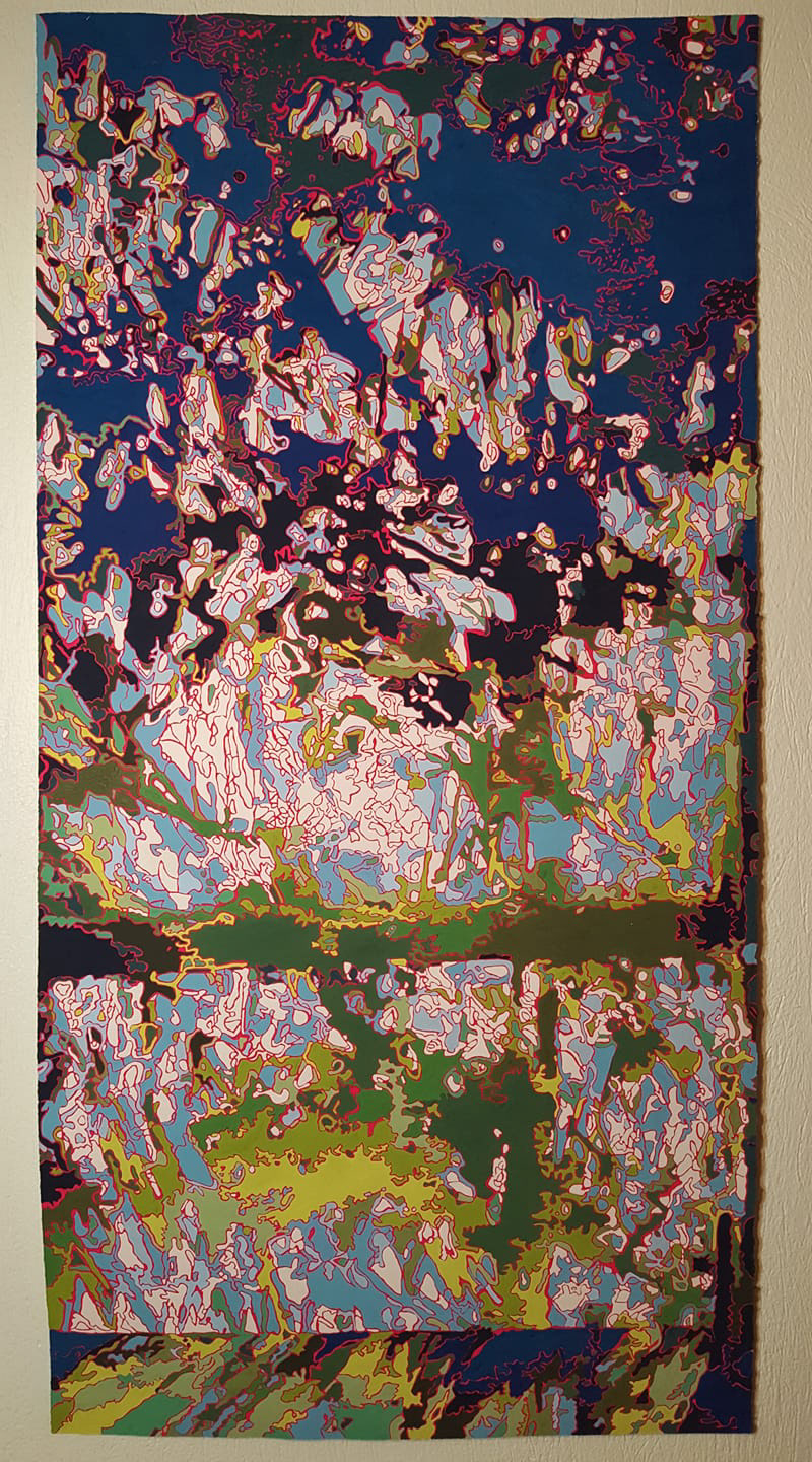 NOT YET TITLED, 24in x 48in, Gouache on watercolor paper, $1050