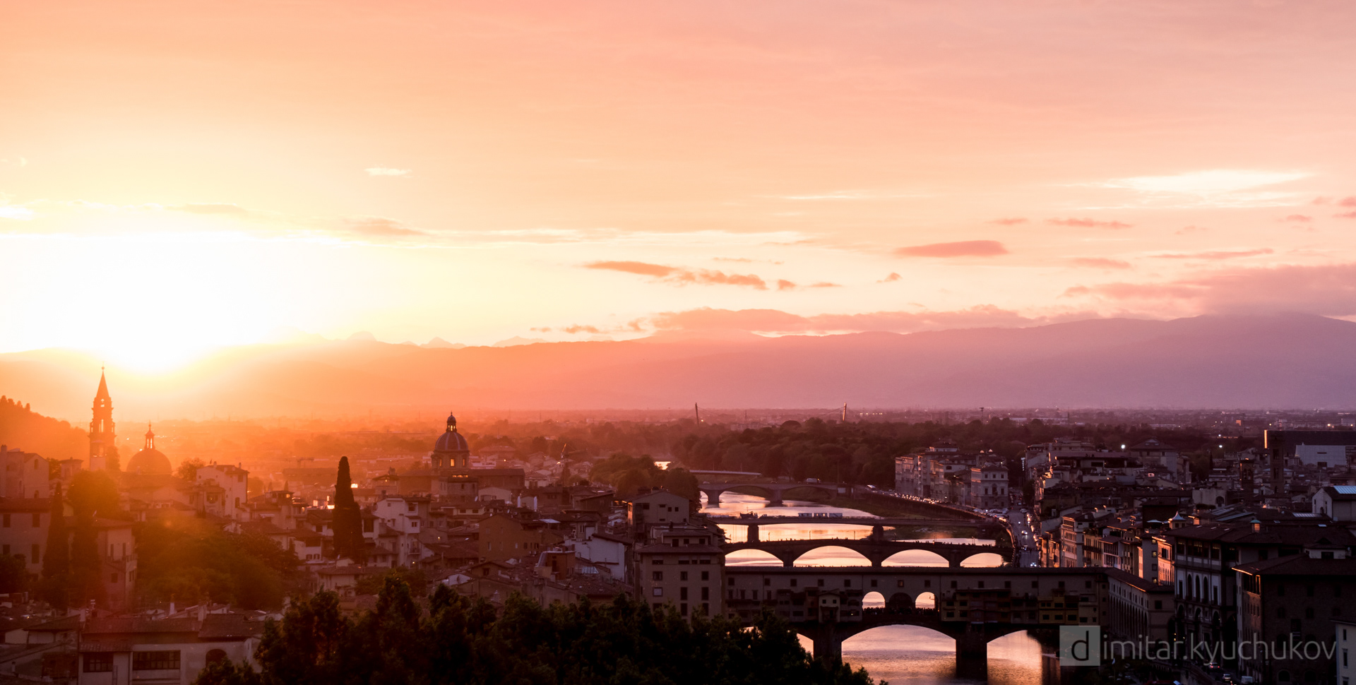 Florence at sunset