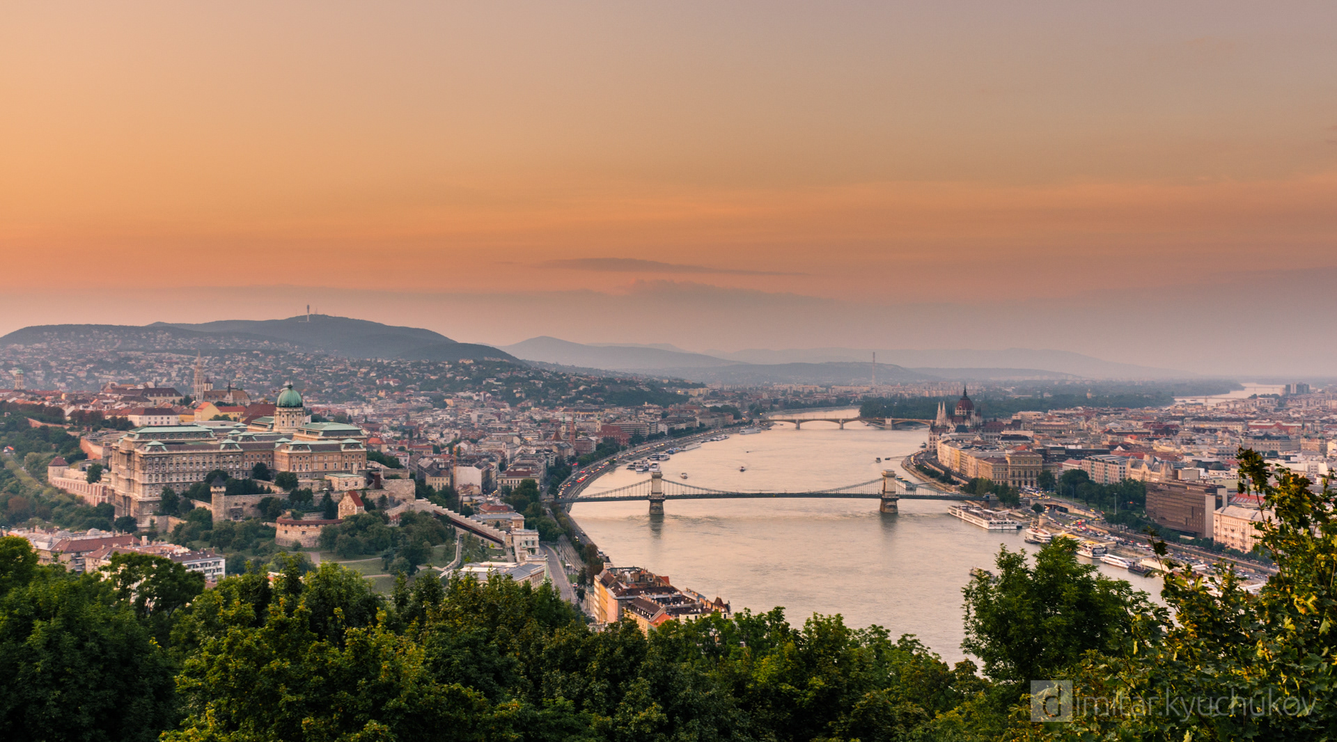 Budapest at sunset