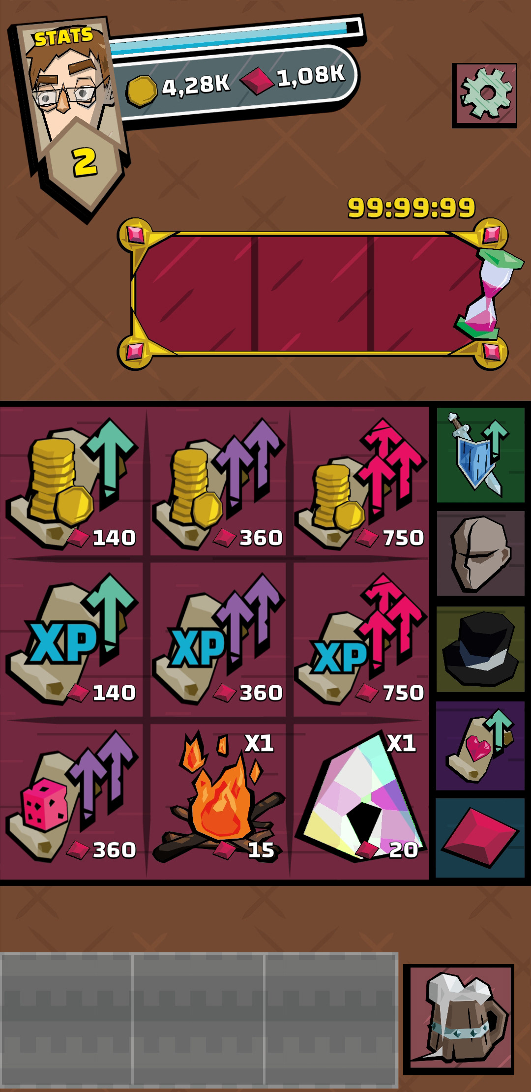 The in-game shop