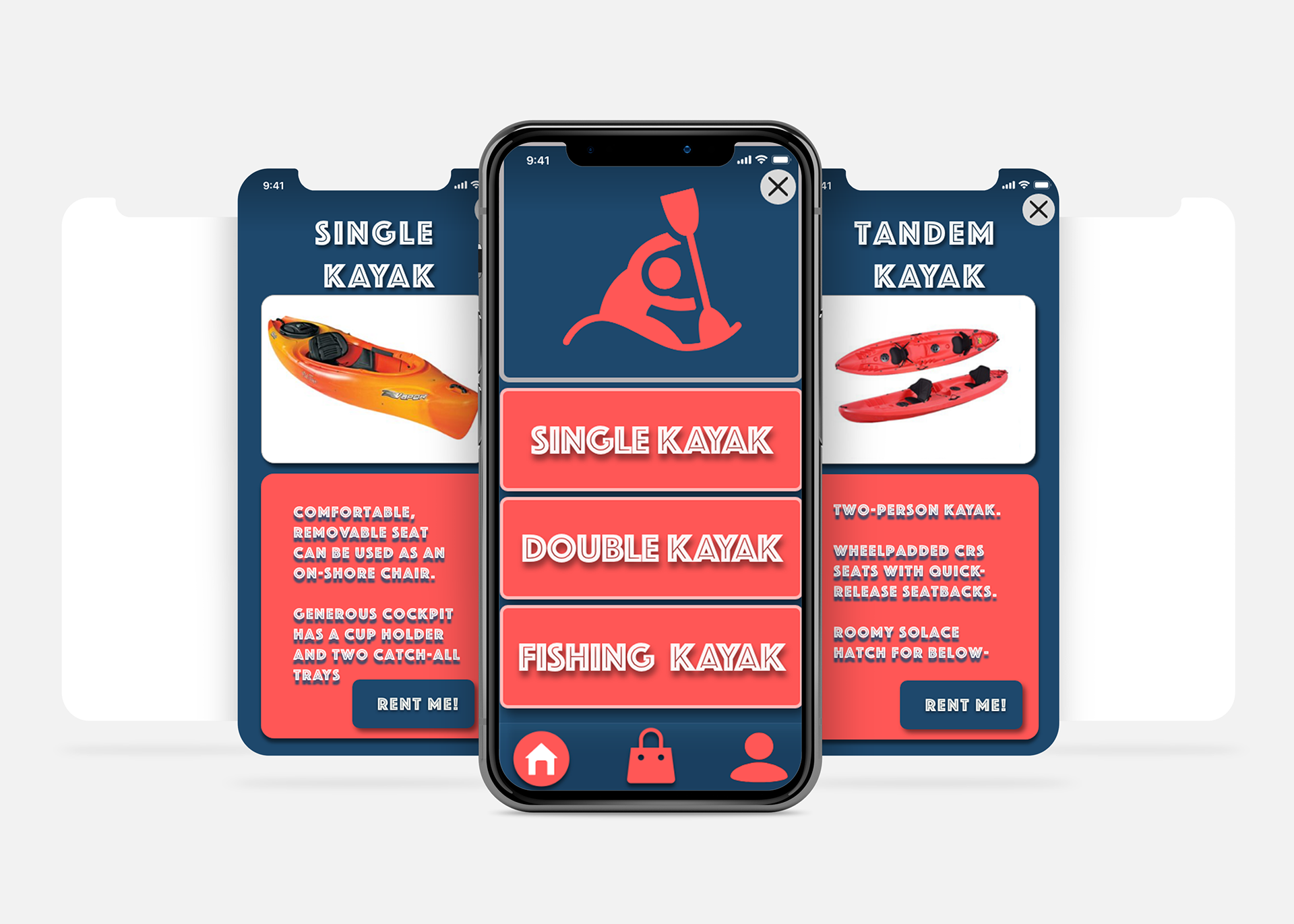 Kayak Menu Selection