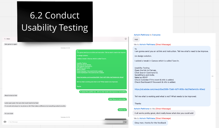 Usability Test send to target users