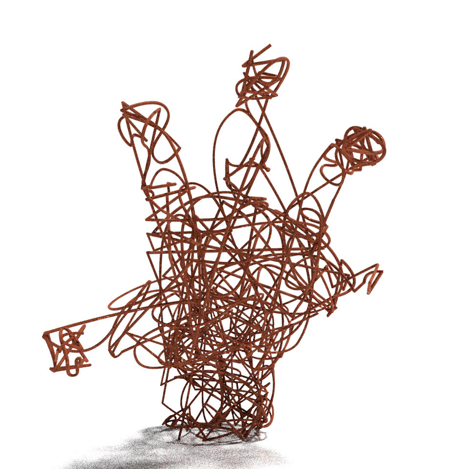 Wire hand experiment