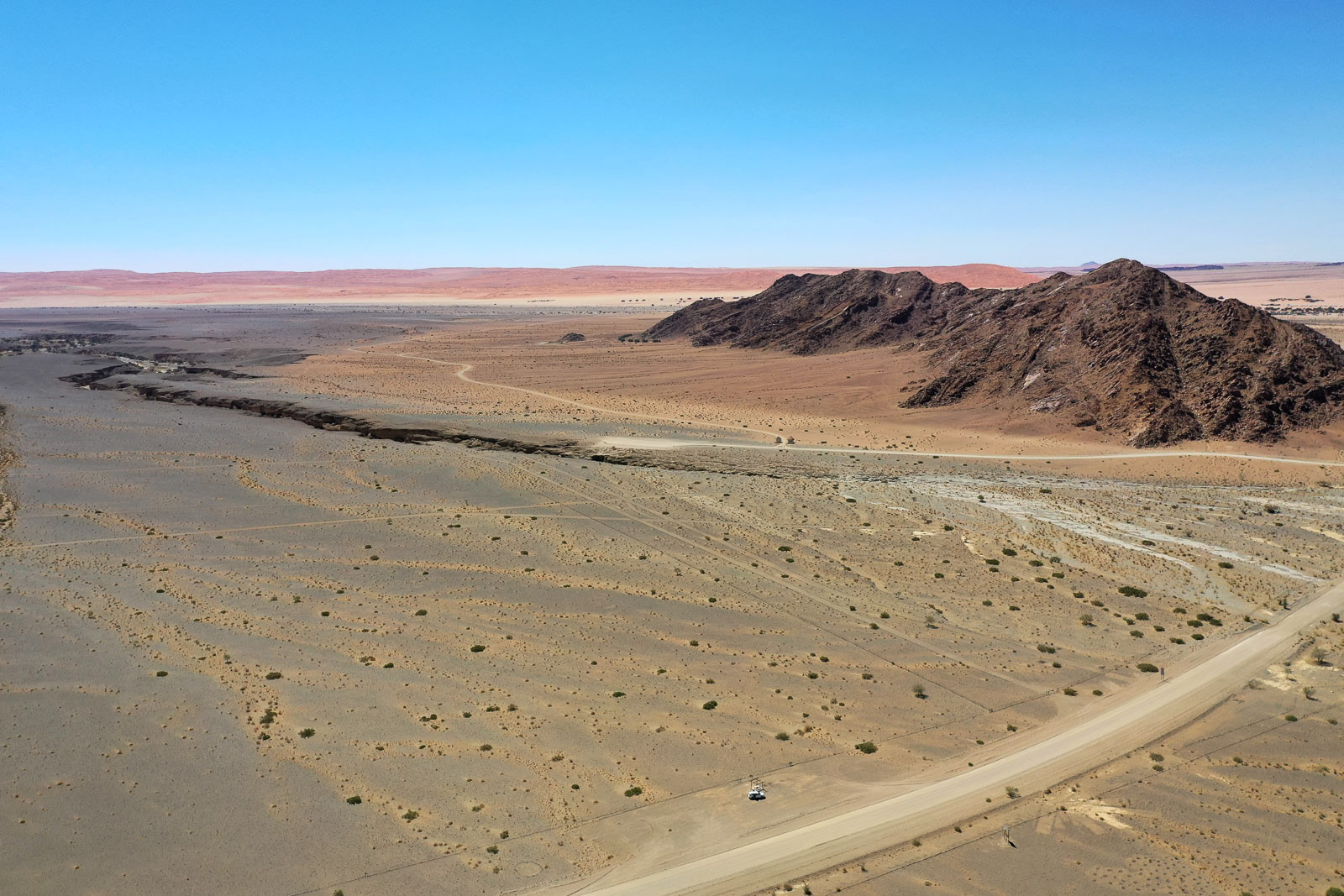 Die Unendlichkeit der Namib-Wüste, hier am Seriem Canyon